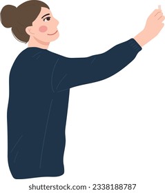 Female Teacher Education Academic Speech Illustration Graphic Cartoon Art