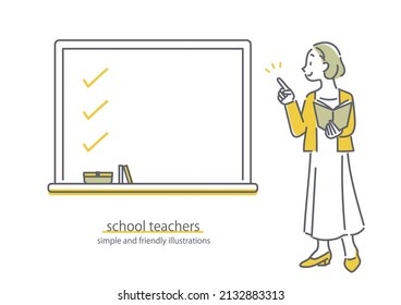 female teacher giving a class