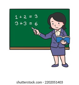 5,608 Female teacher vector cartoon white background Images, Stock ...