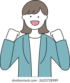 
A female teacher in a suit