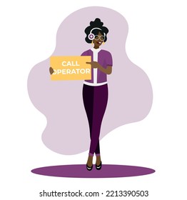 Female Technical Support Agent On White Background