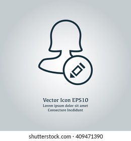 Female text user icon