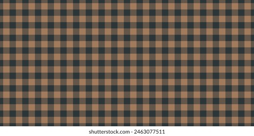 Tejido de Vector textil femenino, patrón de textura de creación tartán. Cuadros a cuadros de fondo a cuadros sin costuras en color oscuro y naranja.