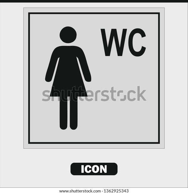 Female Toilet Restroom Icon Symbol Wc 스톡 벡터로열티 프리 1362925343 Shutterstock