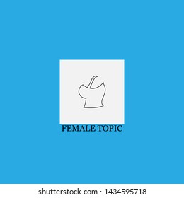 female topic icon sign signifier vector