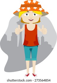 Female Traveler high quality vector EPS10