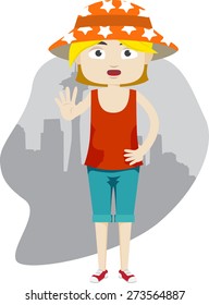 Female Traveler high quality vector EPS10
