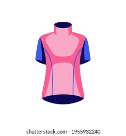 Female t-shirt flat pictogram. Women's clothing icon. Vector illustration EPS10
