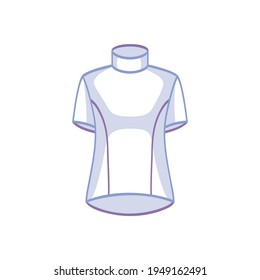 Female t-shirt line pictogram. Women's clothing stroke icon. Vector illustration EPS10