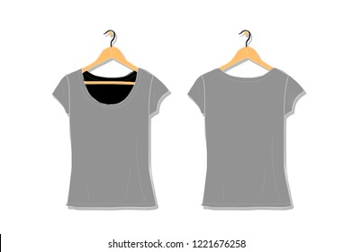 Female tshirt mockup white for your design