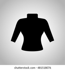 Female turtleneck icon