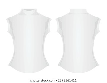 Female turtleneck t shirt. vector illustration