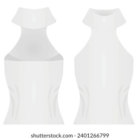 Female turtleneck t shirt. vector illustration