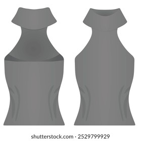 Female turtleneck t shirt. vector illustration