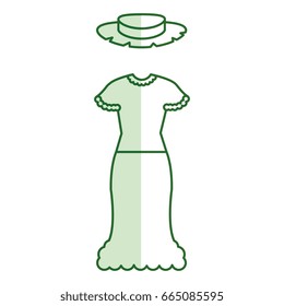 female Typical farmer costume icon