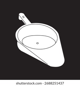 Urinario femenino para el diseño de Ilustración vectorial del icono postrado en cama