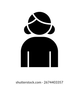 Usuario femenino, avatar - icono de Vector