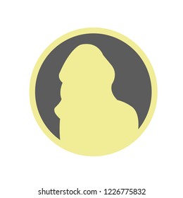 Female User Icon Eps Vector, App avatar Icon, Woman Avatar Vector