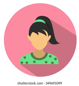 Female User Icon Flat Icon Stock Vector (Royalty Free) 349691099 ...