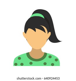 female user icon - flat icon