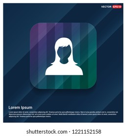 Female User Icon - Free vector icon