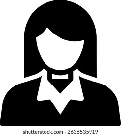 female user icon on white background