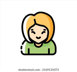 female user icon-girl icon-businesswoman sign-human illustration-community vector, Woman icon.