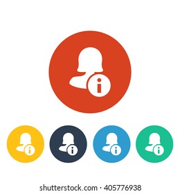 Female user info icon
