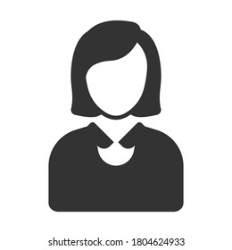 female user profile icon black