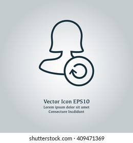 Female user refresh icon