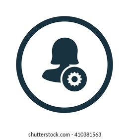Female user settings icon