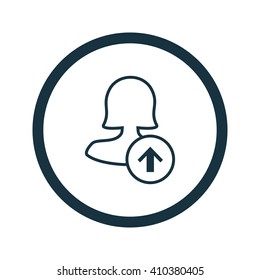 Female user share icon