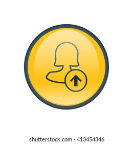 Female user vote up icon