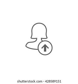 Female User Vote Up Icon