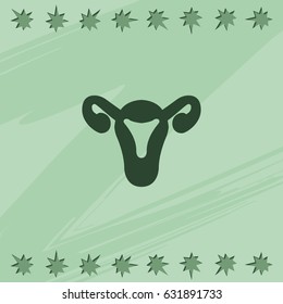 Female uterus icon.