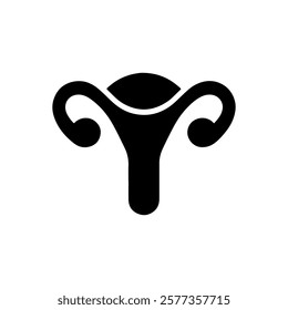 Female uterus silhouette vector illustration design on white background.