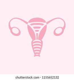 Female uterus vector icon in a flat style. Can be used as icon, logo or any other ways