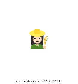 Female vector farmer illustration