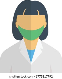 icono de color plano vectorial femenino 