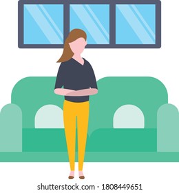icono de color plano vectorial femenino 