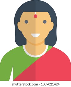 icono de color plano vectorial femenino 
