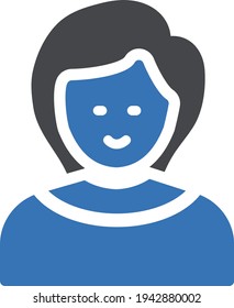 female vector glyph colour icon