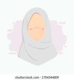 Vektorillustration Hijab Moslem
