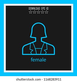female vector icon