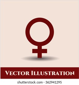 Female Icon Stock Vector (Royalty Free) 345995729