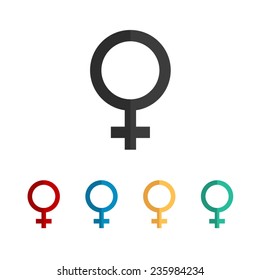 Female   - vector icon, flat design