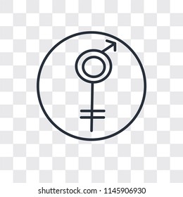 Female vector icon isolated on transparent background, Female logo concept