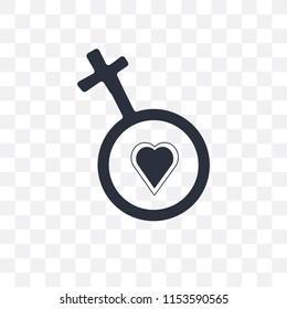 Female vector icon isolated on transparent background, Female logo concept
