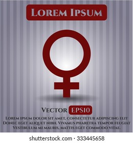 Female vector icon or symbol