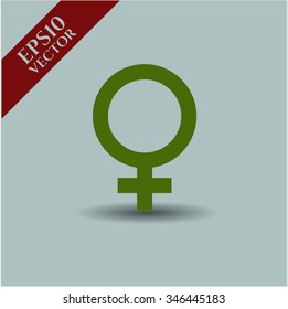 Icono o símbolo del vector femenino